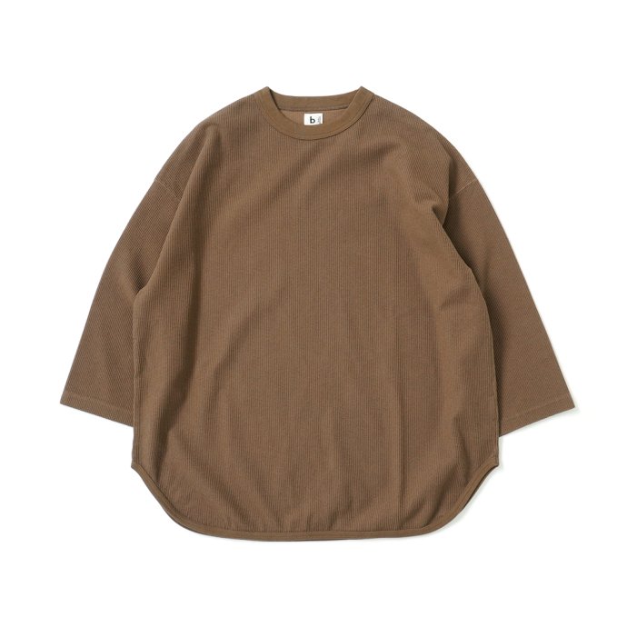 blurhms ROOTSTOCK / Rough&Smooth Thermal Baseball Tee - Camel bROOTS23F17