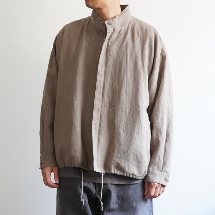 176883506 STILL BY HAND / BL03233 - TAUPE 起毛リネン ショートブルゾン 02