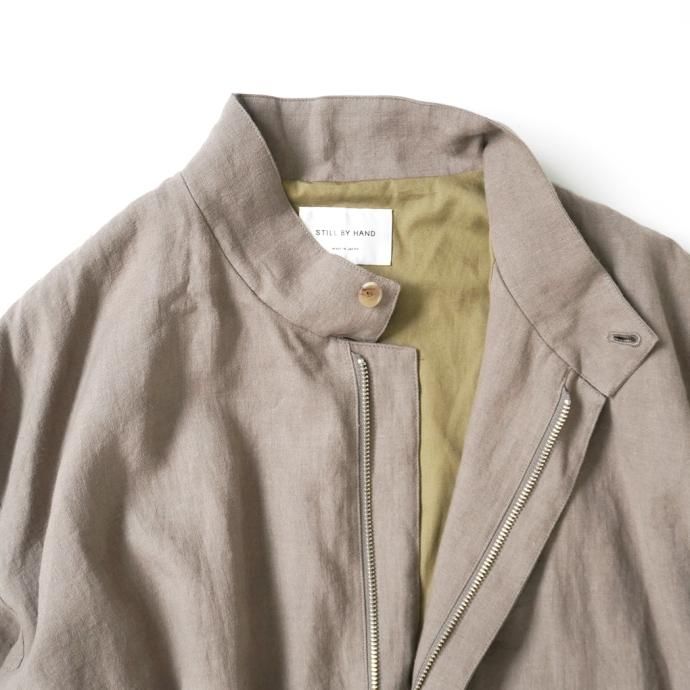 176883506 STILL BY HAND / BL03233 - TAUPE 起毛リネン ショートブルゾン 02