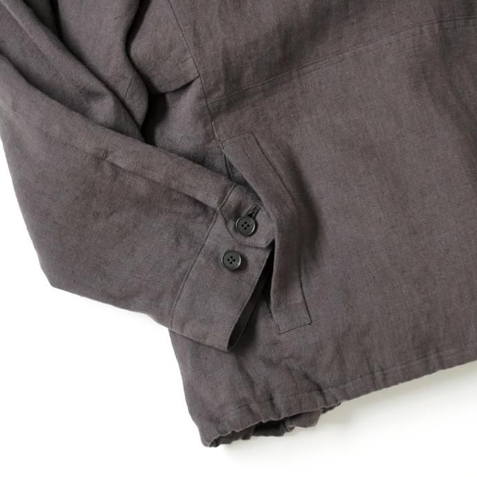 176883566 STILL BY HAND / BL03233 - DARK BROWN 起毛リネン ショートブルゾン 02