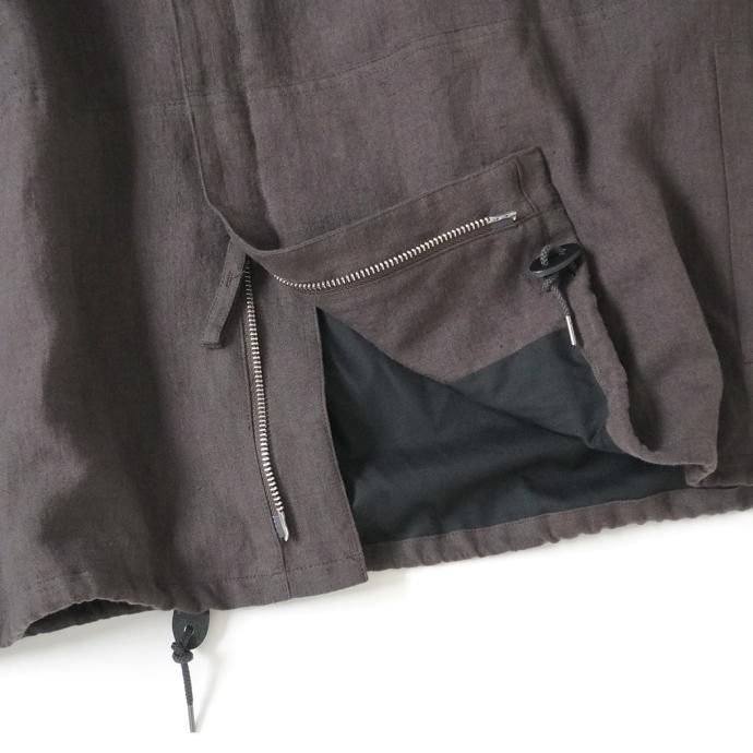176883566 STILL BY HAND / BL03233 - DARK BROWN 起毛リネン ショートブルゾン 02