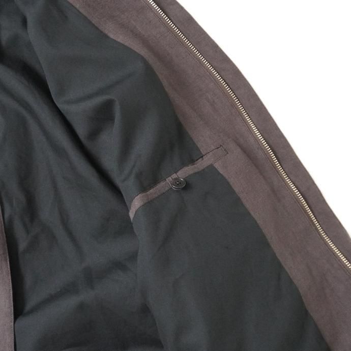 176883566 STILL BY HAND / BL03233 - DARK BROWN 起毛リネン ショートブルゾン 02