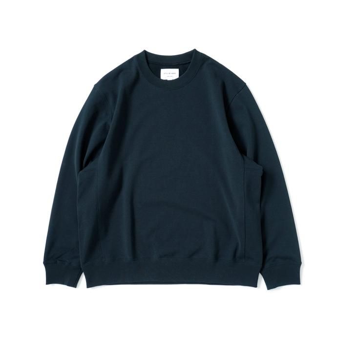176884810 STILL BY HAND / CS08231 - BLACK NAVY クルーネックスウェットシャツ 01