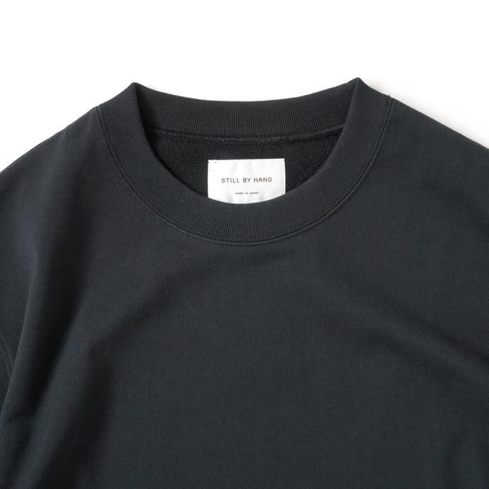 176884810 STILL BY HAND / CS08231 - BLACK NAVY クルーネックスウェットシャツ 02