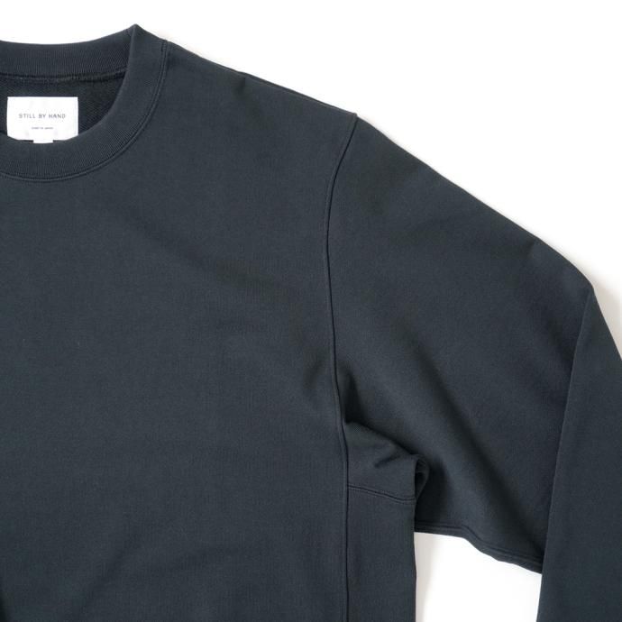 176884810 STILL BY HAND / CS08231 - BLACK NAVY クルーネックスウェットシャツ 02