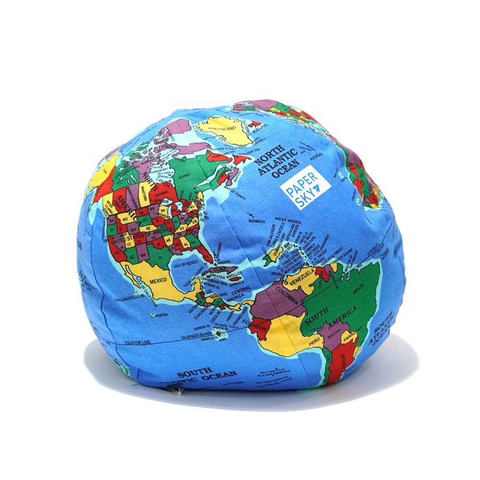 176992520 PAPERSKY Cushion Globe ペーパースカイ 地球儀クッション 02