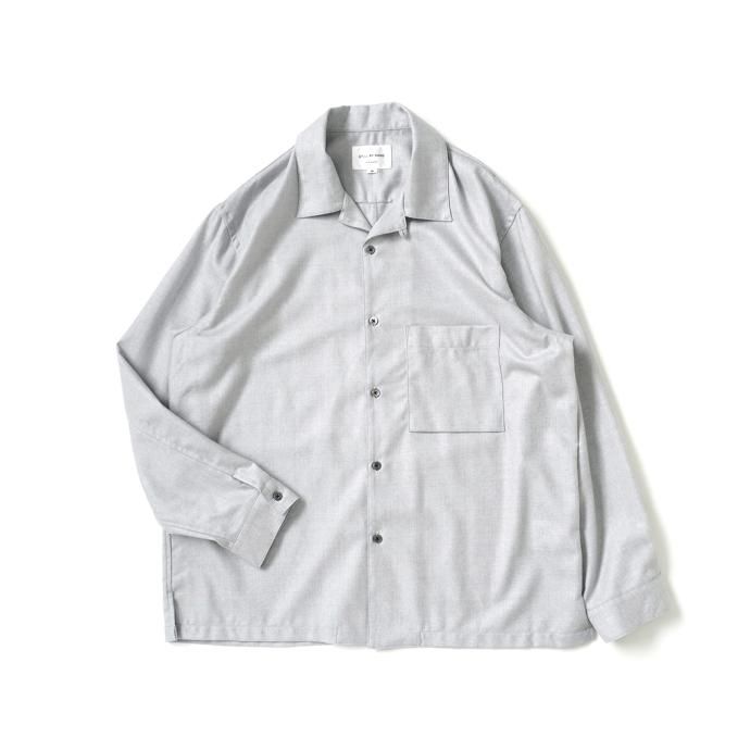177049649 STILL BY HAND / SH04233 - LIGHT GREY ウール オープンカラーシャツ<img class='new_mark_img2' src='https://img.shop-pro.jp/img/new/icons47.gif' style='border:none;display:inline;margin:0px;padding:0px;width:auto;' /> 01