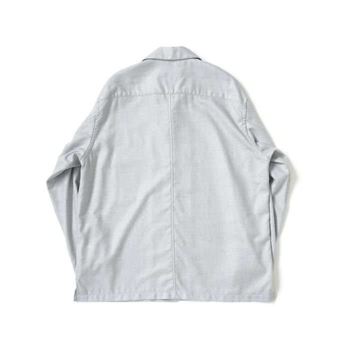 177049649 STILL BY HAND / SH04233 - LIGHT GREY ウール オープンカラーシャツ<img class='new_mark_img2' src='https://img.shop-pro.jp/img/new/icons47.gif' style='border:none;display:inline;margin:0px;padding:0px;width:auto;' /> 02