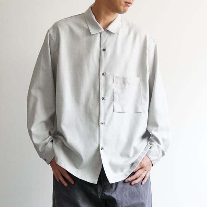 177049649 STILL BY HAND / SH04233 - LIGHT GREY ウール オープンカラーシャツ<img class='new_mark_img2' src='https://img.shop-pro.jp/img/new/icons47.gif' style='border:none;display:inline;margin:0px;padding:0px;width:auto;' /> 02