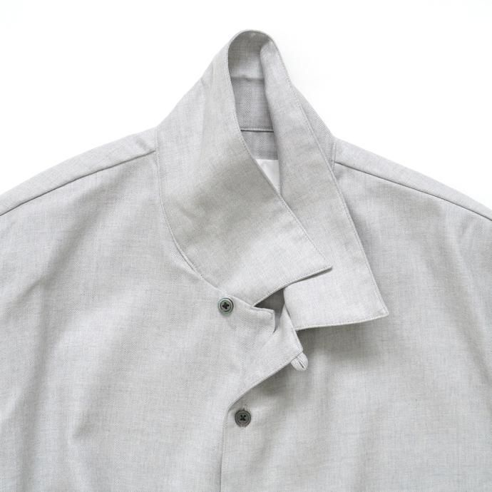 177049649 STILL BY HAND / SH04233 - LIGHT GREY ウール オープンカラーシャツ<img class='new_mark_img2' src='https://img.shop-pro.jp/img/new/icons47.gif' style='border:none;display:inline;margin:0px;padding:0px;width:auto;' /> 02