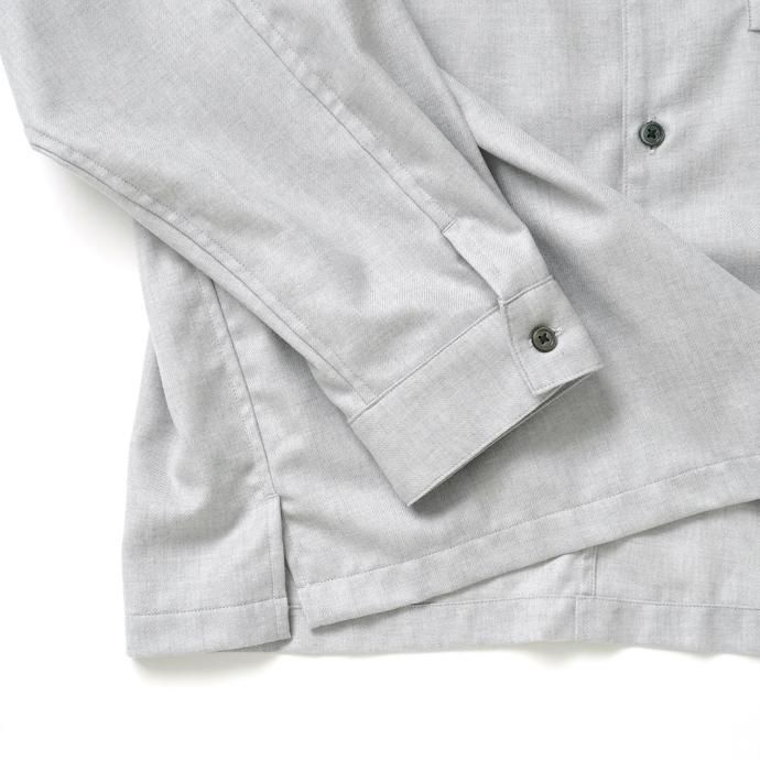 177049649 STILL BY HAND / SH04233 - LIGHT GREY ウール オープンカラーシャツ<img class='new_mark_img2' src='https://img.shop-pro.jp/img/new/icons47.gif' style='border:none;display:inline;margin:0px;padding:0px;width:auto;' /> 02