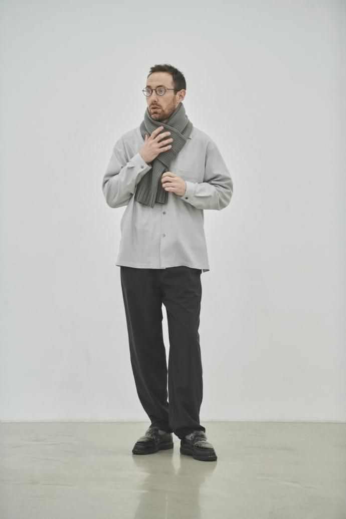 177049649 STILL BY HAND / SH04233 - LIGHT GREY ウール オープンカラーシャツ<img class='new_mark_img2' src='https://img.shop-pro.jp/img/new/icons47.gif' style='border:none;display:inline;margin:0px;padding:0px;width:auto;' /> 02