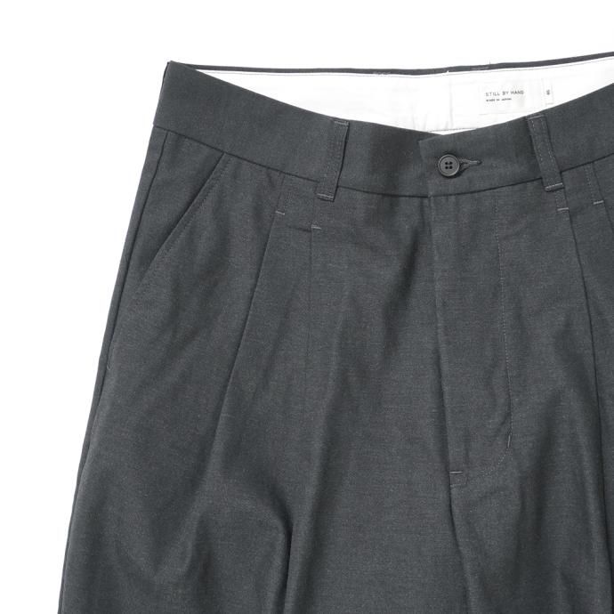 177049764 STILL BY HAND / PT04233 - CHARCOAL ディープタック センタープレスパンツ<img class='new_mark_img2' src='https://img.shop-pro.jp/img/new/icons47.gif' style='border:none;display:inline;margin:0px;padding:0px;width:auto;' /> 02