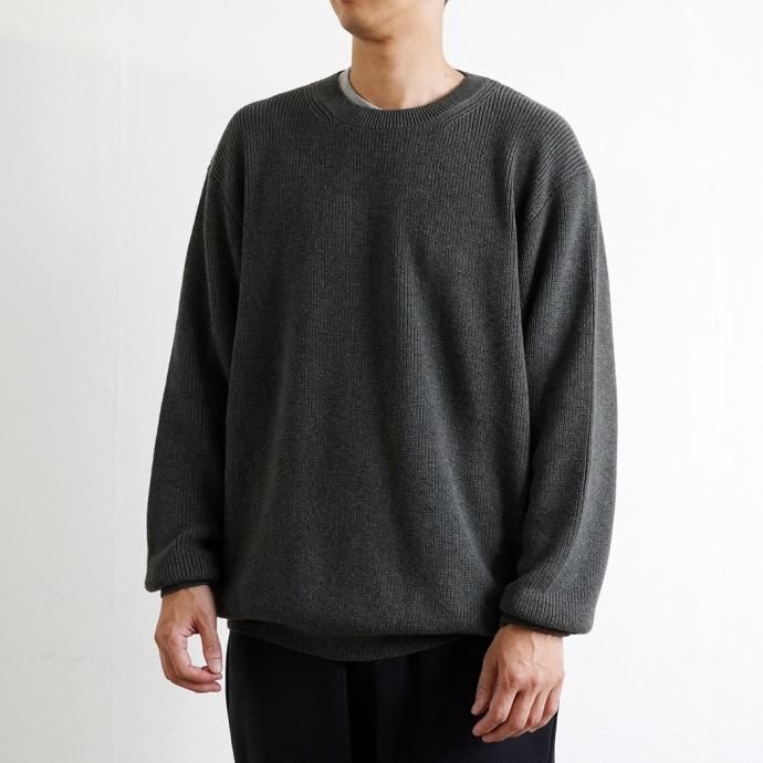 177049811 STILL BY HAND / KN08233 - CHARCOAL ヤク混コットンセーター 02
