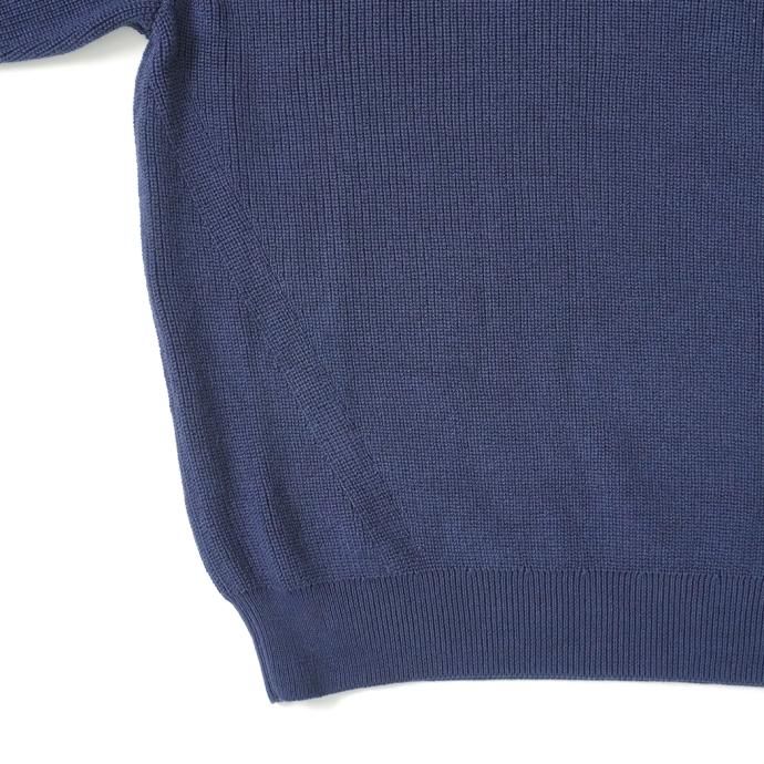 177049828 STILL BY HAND / KN08233 - BLUE ヤク混コットンセーター 02