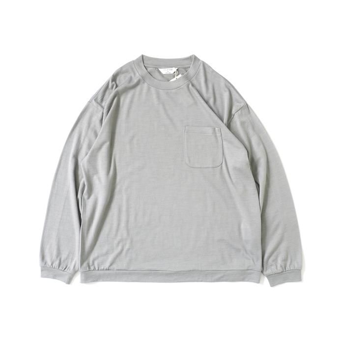 177050034 STILL BY HAND / CS02233 - GREY ウォッシャブルウール ロングスリーブT 01