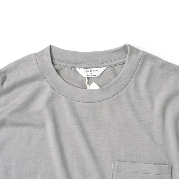 177050034 STILL BY HAND / CS02233 - GREY ウォッシャブルウール ロングスリーブT 02