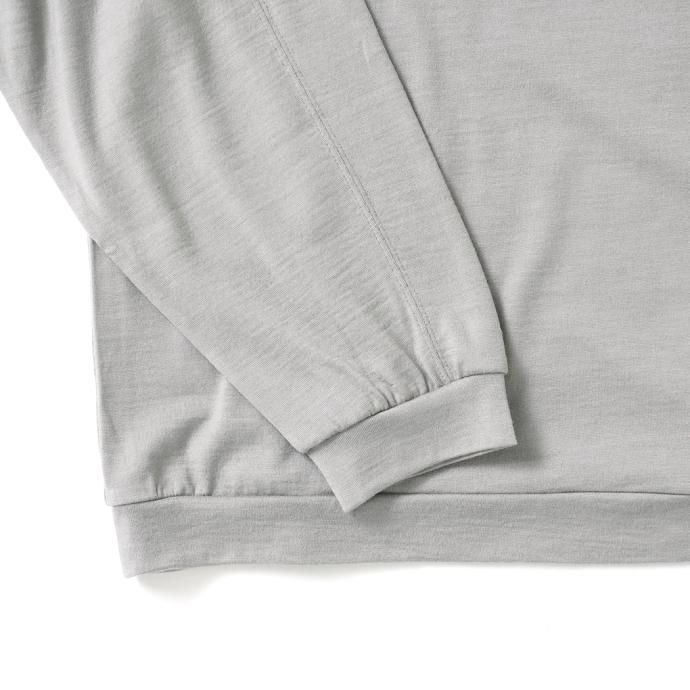 177050034 STILL BY HAND / CS02233 - GREY ウォッシャブルウール ロングスリーブT 02