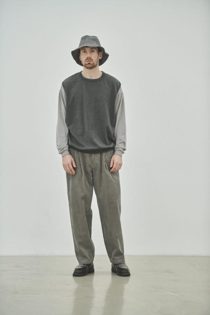 177050034 STILL BY HAND / CS02233 - GREY ウォッシャブルウール ロングスリーブT 02