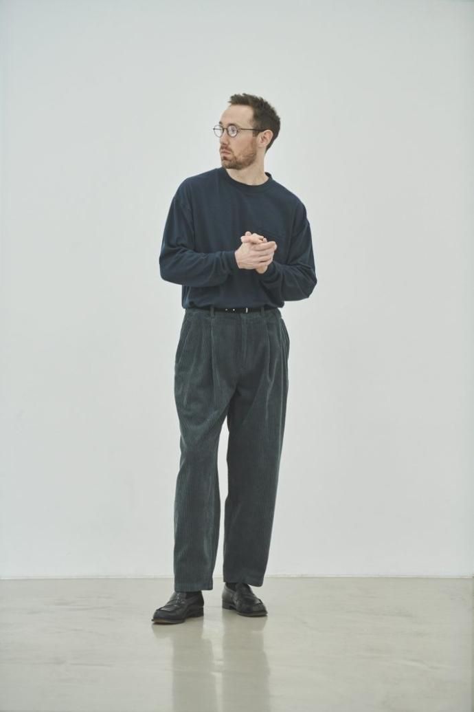 177050034 STILL BY HAND / CS02233 - GREY ウォッシャブルウール ロングスリーブT 02