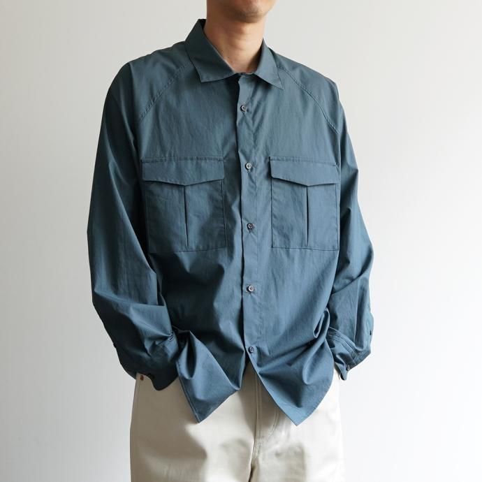 177050128 STILL BY HAND / SH03233 - TEAL BLUE ダブルポケット ラグランスリーブシャツ<img class='new_mark_img2' src='https://img.shop-pro.jp/img/new/icons47.gif' style='border:none;display:inline;margin:0px;padding:0px;width:auto;' /> 02