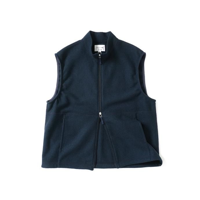 177147333 STILL BY HAND / VE02233 - NAVY ウール混ベスト 01