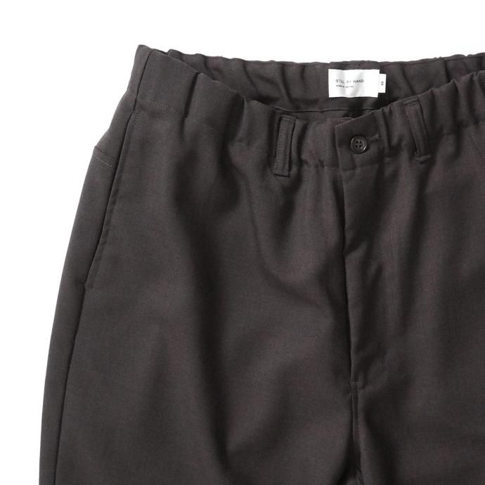 177147585 STILL BY HAND / PT05233 - DARK BROWN ウール/ポリエステル イージーパンツ<img class='new_mark_img2' src='https://img.shop-pro.jp/img/new/icons47.gif' style='border:none;display:inline;margin:0px;padding:0px;width:auto;' /> 02