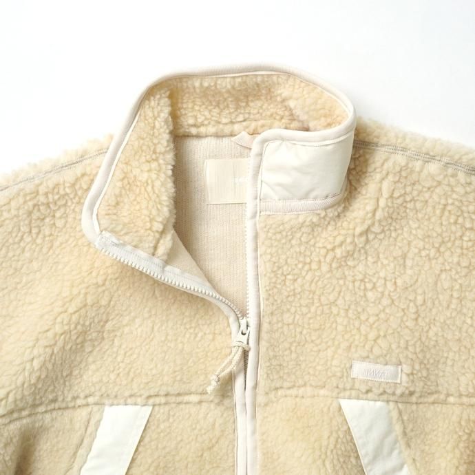 177226851 INNAT / BOA FLEECE TRACK JACKET - Natural ボアフリーストラックジャケット ナチュラル INNAT04-C05 02