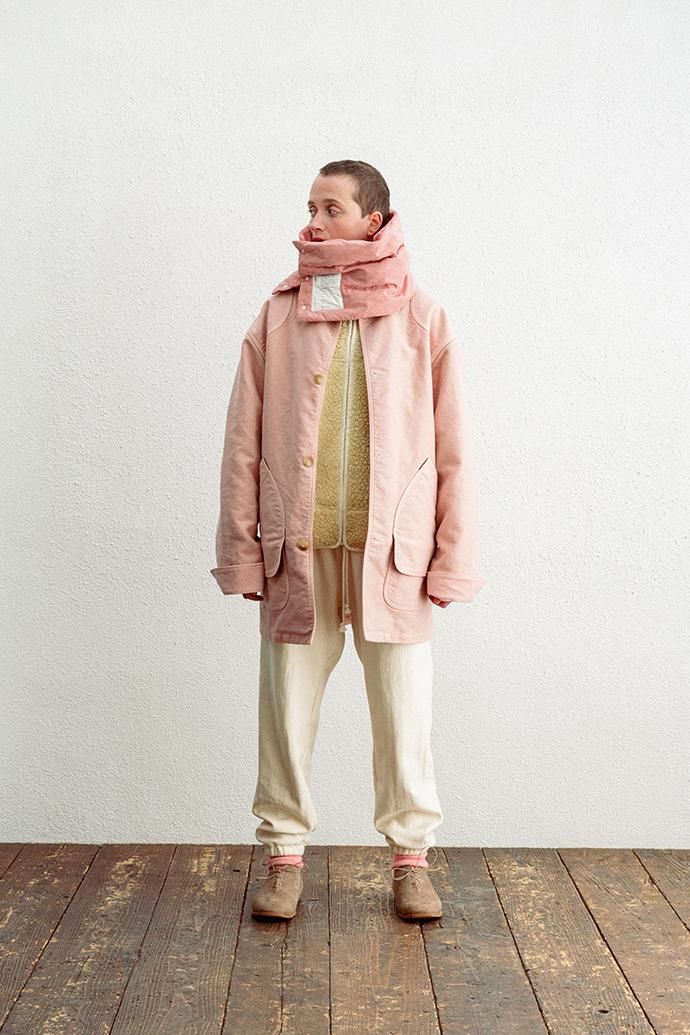 177226866 INNAT / BOA FLEECE TRACK JACKET - Gray beige ボアフリーストラックジャケット グレーベージュ INNAT04-C05 02