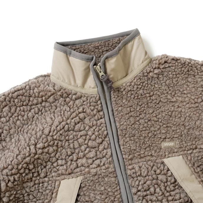 177226866 INNAT / BOA FLEECE TRACK JACKET - Gray beige ボアフリーストラックジャケット グレーベージュ INNAT04-C05 02