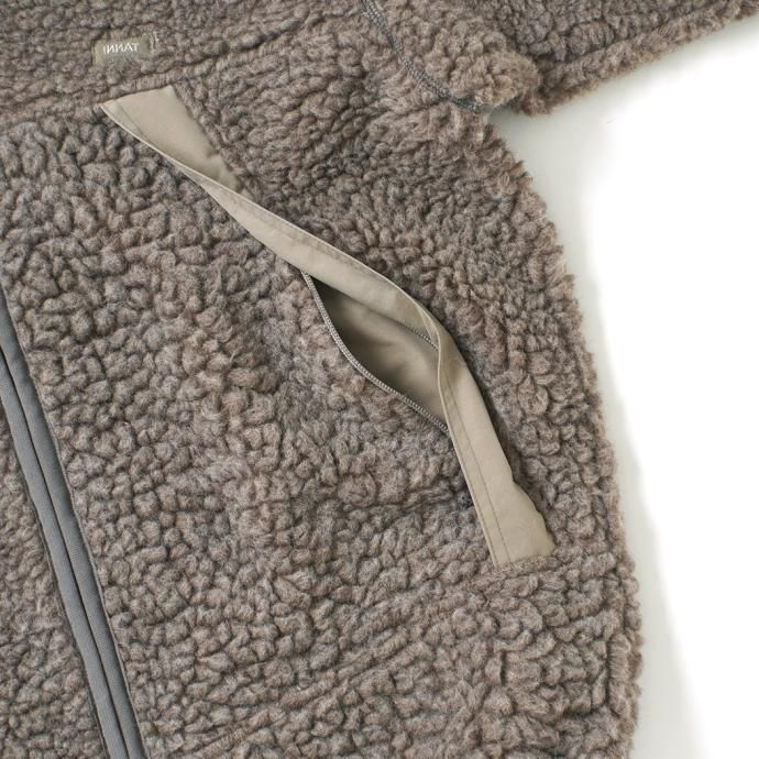 177226866 INNAT / BOA FLEECE TRACK JACKET - Gray beige ボアフリーストラックジャケット グレーベージュ INNAT04-C05 02