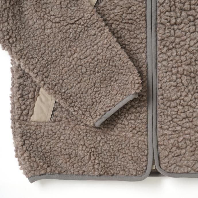 177226866 INNAT / BOA FLEECE TRACK JACKET - Gray beige ボアフリーストラックジャケット グレーベージュ INNAT04-C05 02