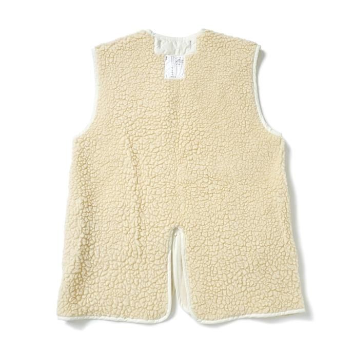 177239457 INNAT / BOA FLEECE LINER VEST - Natural ボアフリース ライナーベスト ナチュラル INNAT04-V01 02