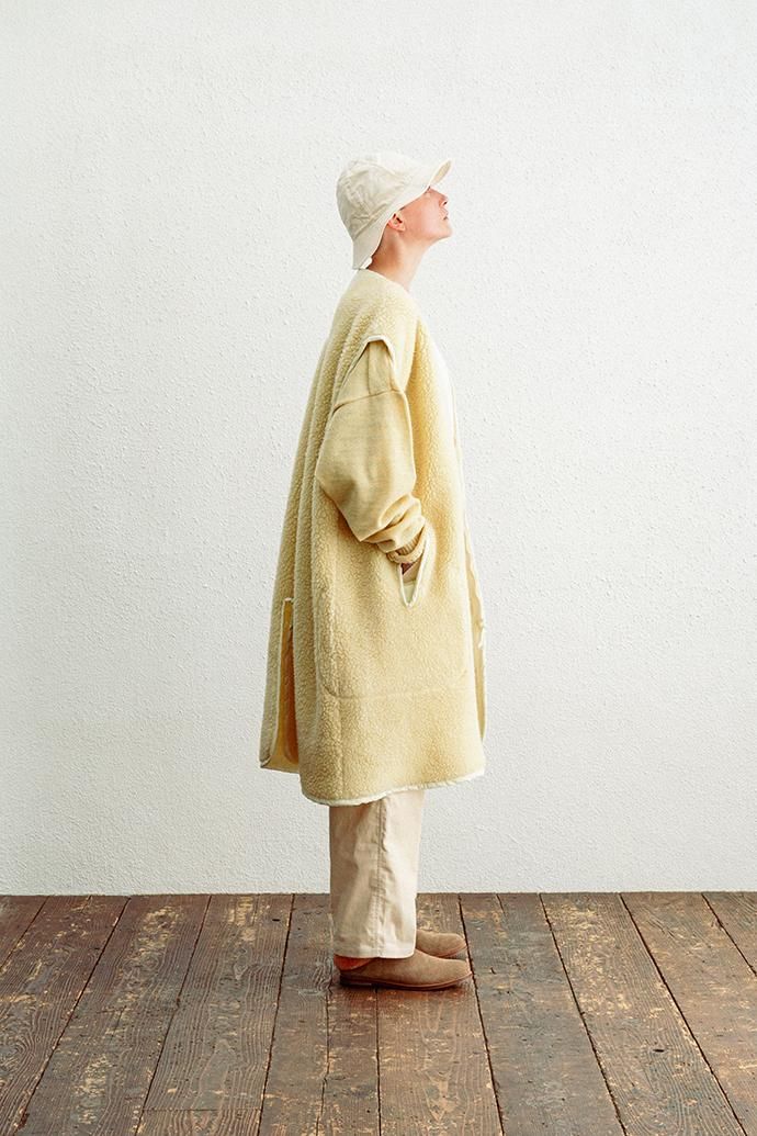 177239457 INNAT / BOA FLEECE LINER VEST - Natural ボアフリース ライナーベスト ナチュラル INNAT04-V01 02