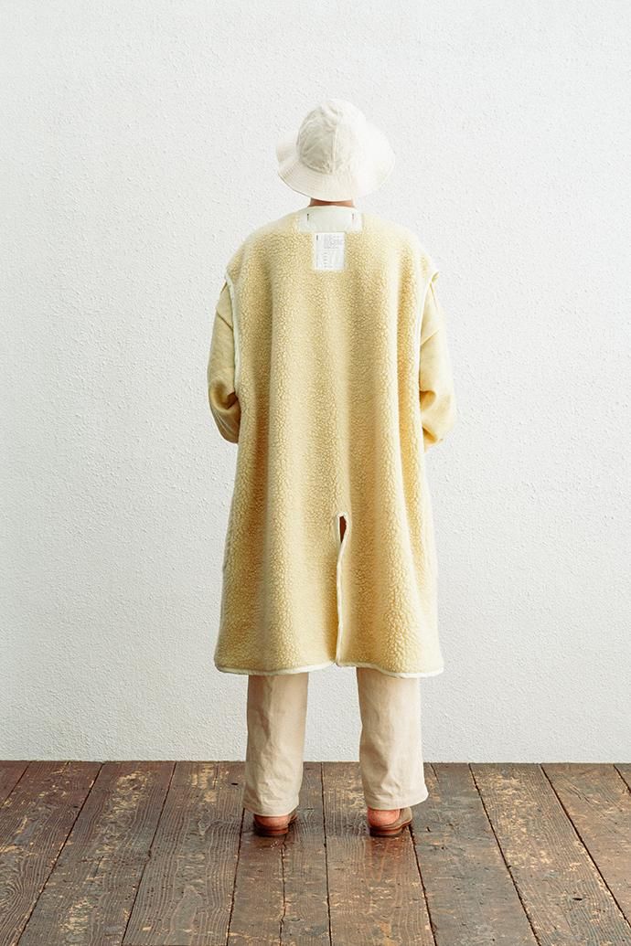 177239457 INNAT / BOA FLEECE LINER VEST - Natural ボアフリース ライナーベスト ナチュラル INNAT04-V01 02