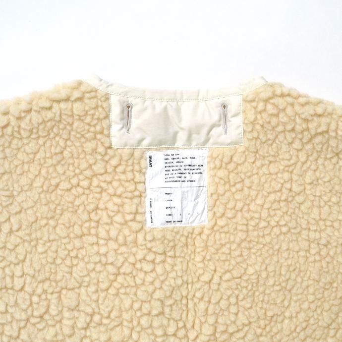 177239457 INNAT / BOA FLEECE LINER VEST - Natural ボアフリース ライナーベスト ナチュラル INNAT04-V01 02