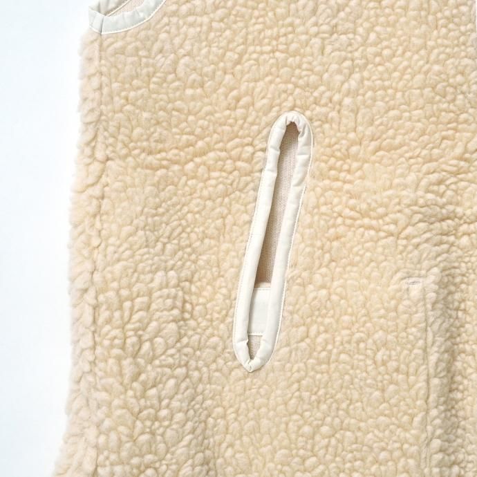 177239457 INNAT / BOA FLEECE LINER VEST - Natural ボアフリース ライナーベスト ナチュラル INNAT04-V01 02