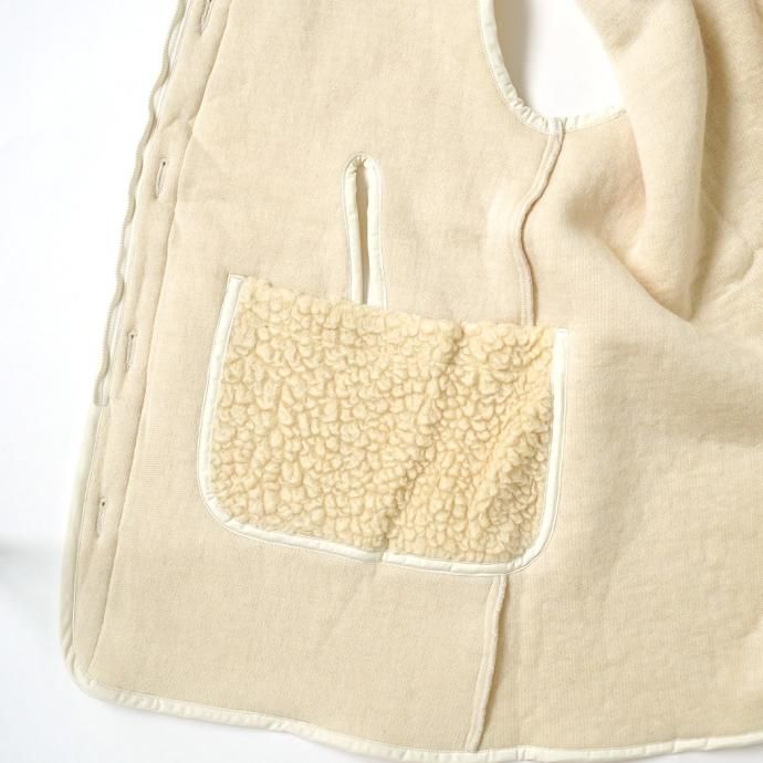 177239457 INNAT / BOA FLEECE LINER VEST - Natural ボアフリース ライナーベスト ナチュラル INNAT04-V01 02