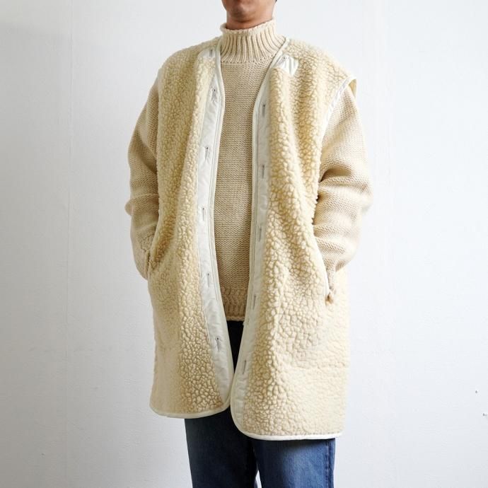 177239457 INNAT / BOA FLEECE LINER VEST - Natural ボアフリース ライナーベスト ナチュラル INNAT04-V01 02