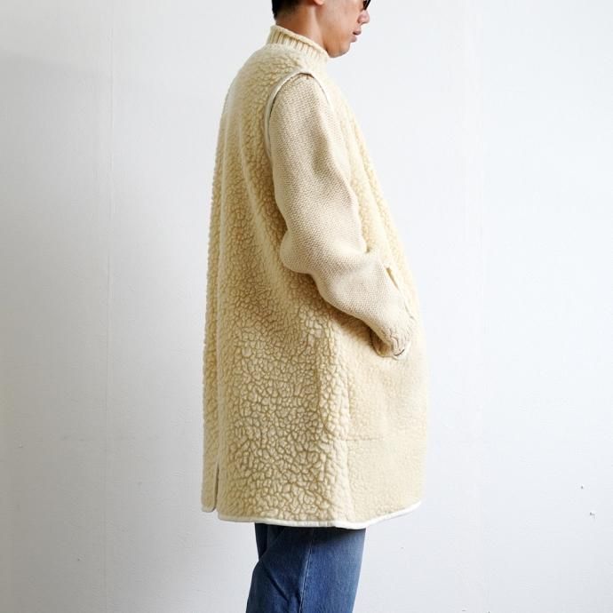 177239457 INNAT / BOA FLEECE LINER VEST - Natural ボアフリース ライナーベスト ナチュラル INNAT04-V01 02