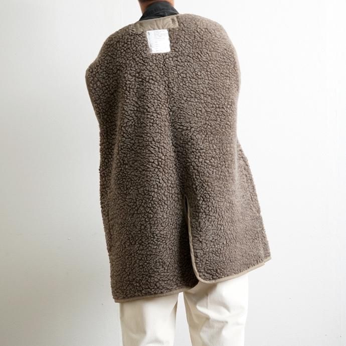 177239457 INNAT / BOA FLEECE LINER VEST - Natural ボアフリース ライナーベスト ナチュラル INNAT04-V01 02