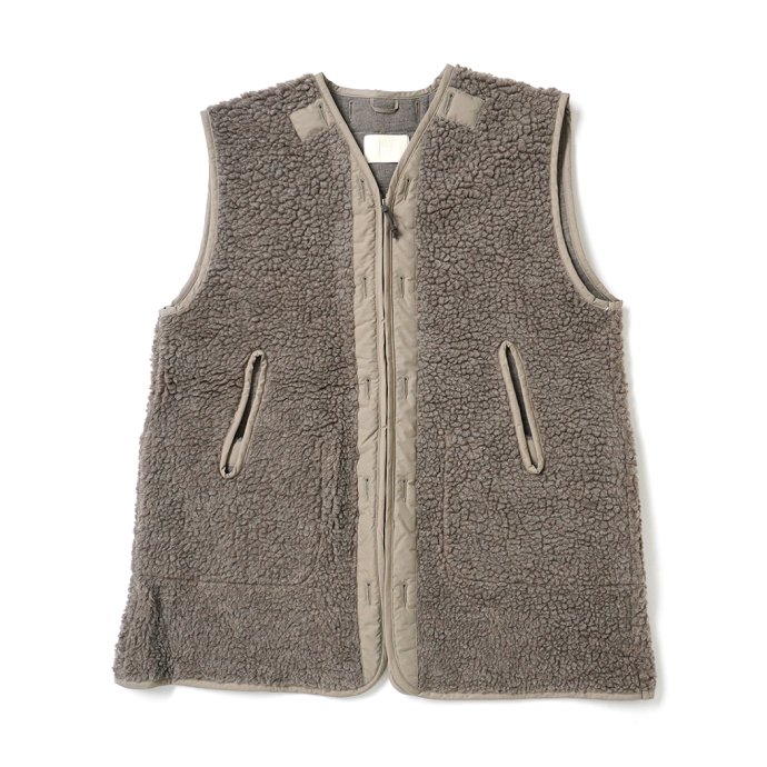 INNAT / BOA FLEECE LINER VEST - Gray beige ボアフリース ライナーベスト グレーベージュ  INNAT04-V01