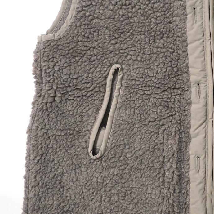 177239509 INNAT / BOA FLEECE LINER VEST - Gray beige ܥե꡼ 饤ʡ٥ 졼١ INNAT04-V01 02