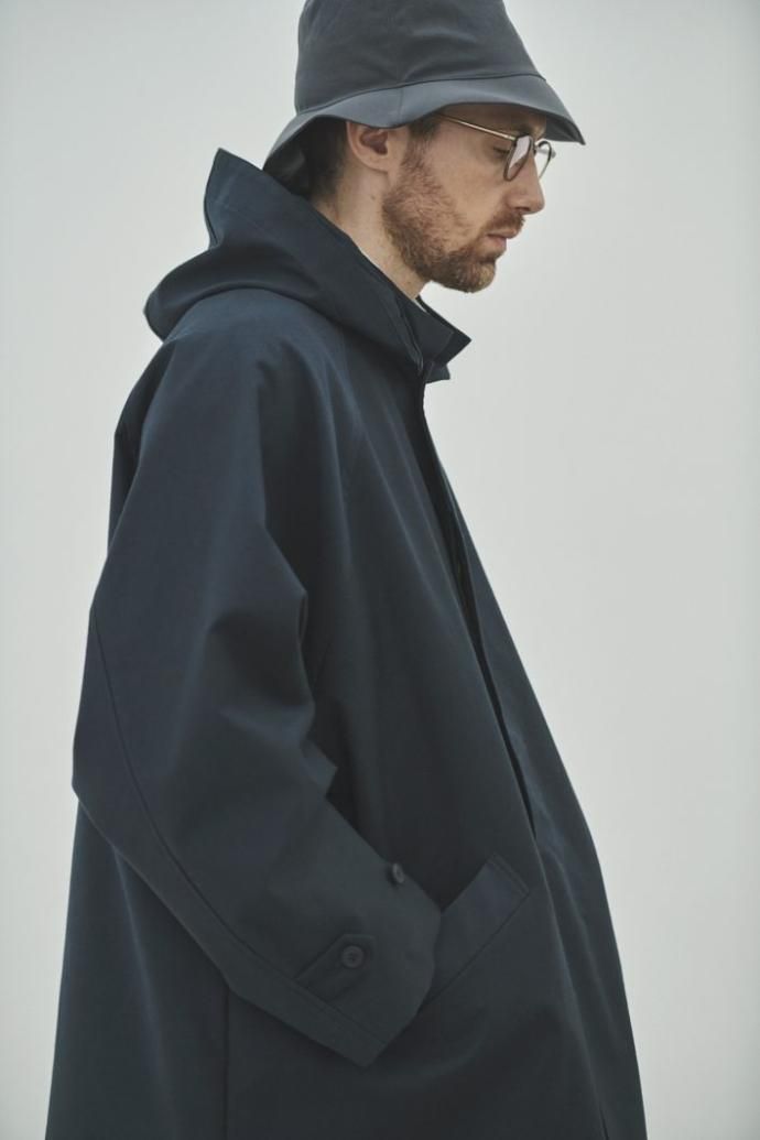 177320546 STILL BY HAND / CO01233 - BLACK モールスキンフーデッドコート 02
