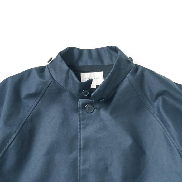 177320546 STILL BY HAND / CO01233 - BLACK モールスキンフーデッドコート 02