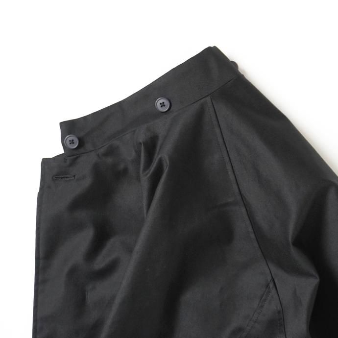 177320546 STILL BY HAND / CO01233 - BLACK モールスキンフーデッドコート 02