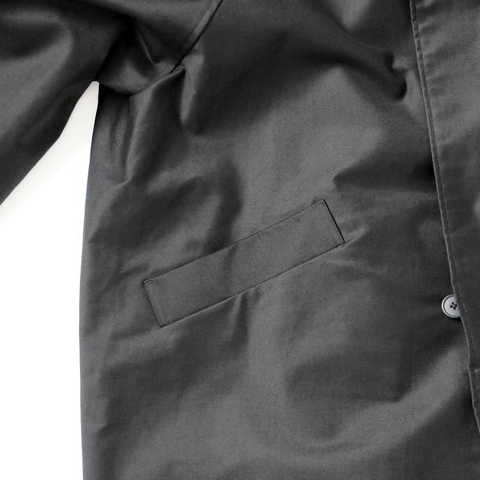 177320546 STILL BY HAND / CO01233 - BLACK モールスキンフーデッドコート 02