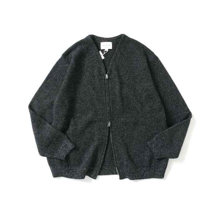 177320609 STILL BY HAND / KN03233 - INK BLACK ミックスニット ジップブルゾン<img class='new_mark_img2' src='https://img.shop-pro.jp/img/new/icons47.gif' style='border:none;display:inline;margin:0px;padding:0px;width:auto;' /> 01