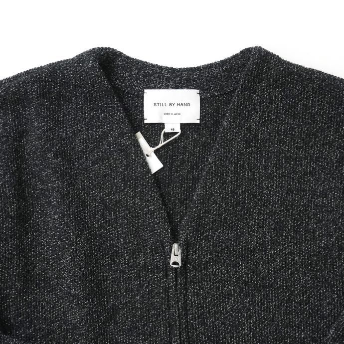 177320609 STILL BY HAND / KN03233 - INK BLACK ミックスニット ジップブルゾン<img class='new_mark_img2' src='https://img.shop-pro.jp/img/new/icons47.gif' style='border:none;display:inline;margin:0px;padding:0px;width:auto;' /> 02