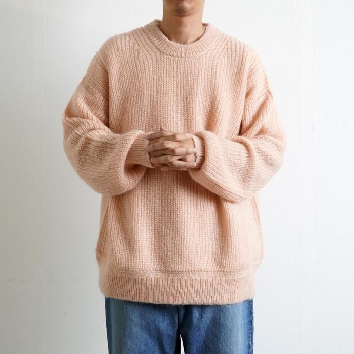 177360232 INNAT / KID MOHAIR SWEATER - Pink キッドモヘア プルオーバーセーター ピンク INNAT04-K04 02
